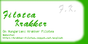 filotea krakker business card